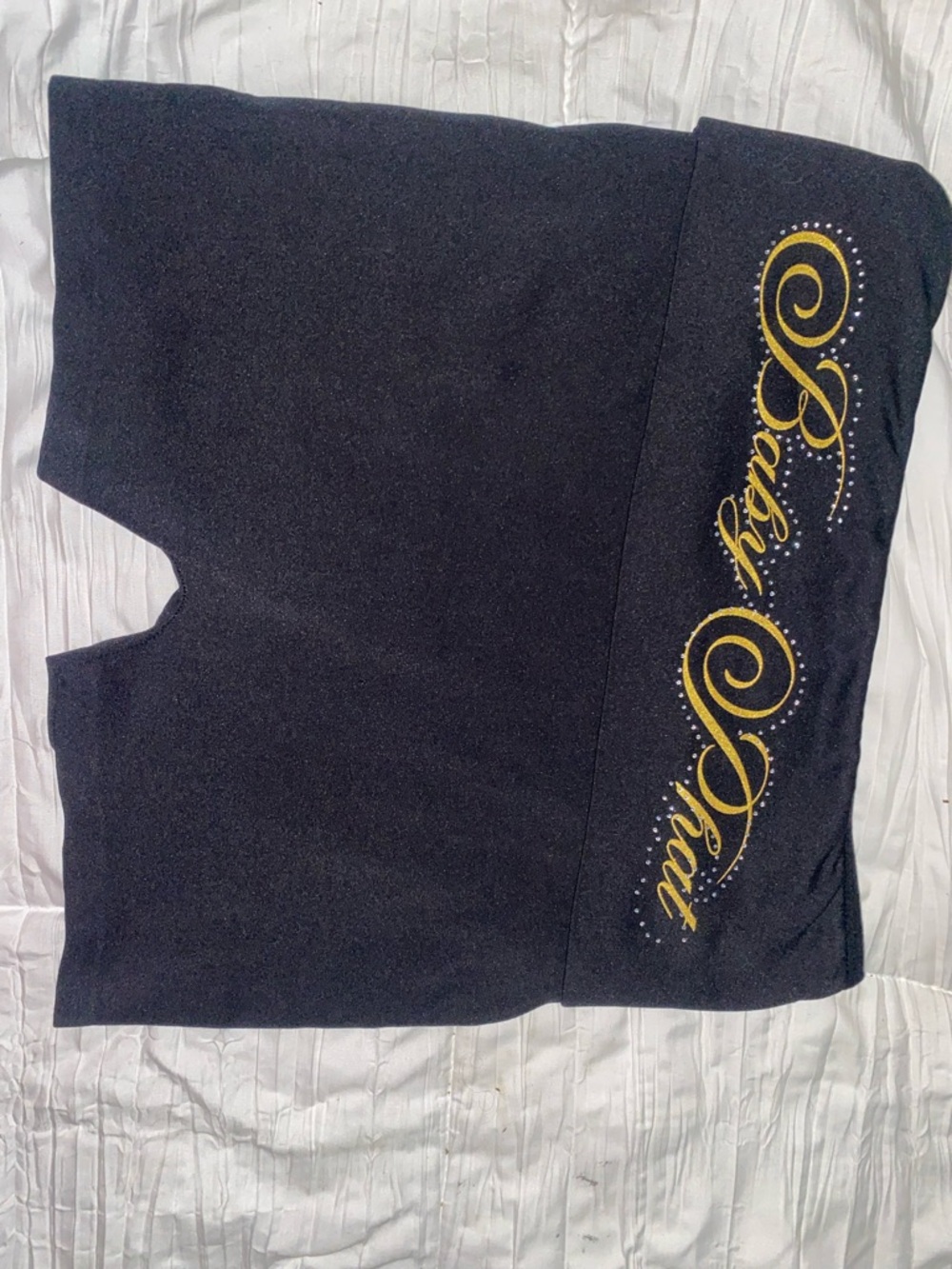 Baby Phat Black Shorts with Gold Script